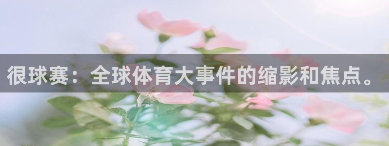 意昂2登录地址：很球赛：全球体育大事件的缩影和焦点。